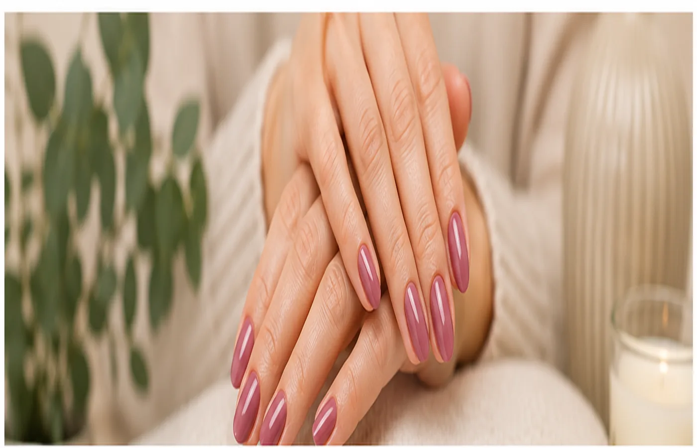 Manicura cuidada con acabado duradero