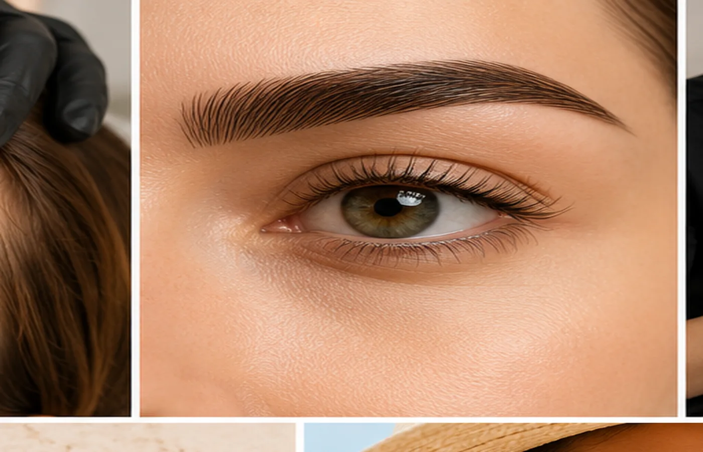 Resultado natural de microblading de cejas